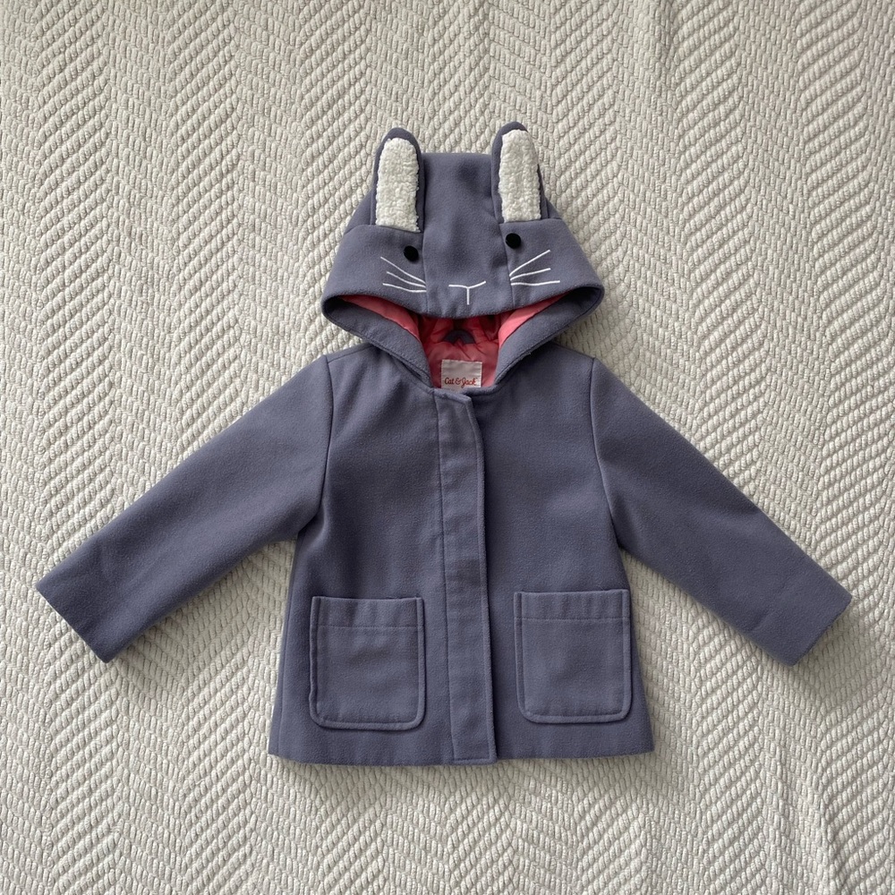 Bunny rabbit coat, size 2t, Easter spring jacket